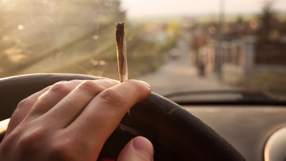 Smoking Marijuana and Driving concept